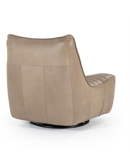 Fauteuil en cuir rotatif Matthew