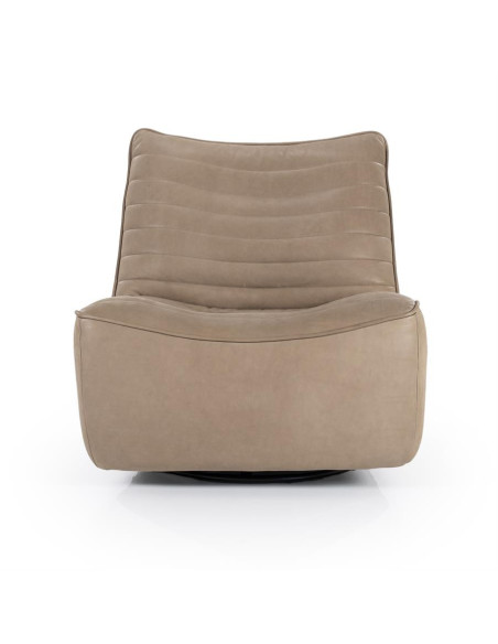 Fauteuil en cuir rotatif Matthew
