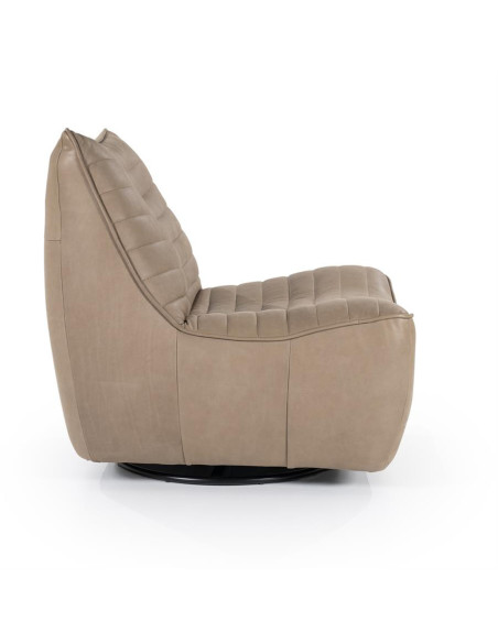 Fauteuil en cuir rotatif Matthew