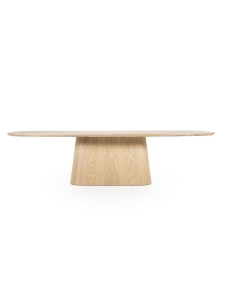 Grande table en chêne clair ovale Nola 250 ou 300 cm