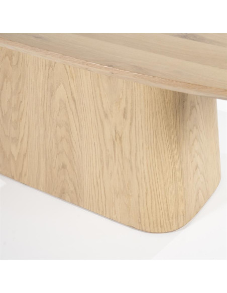 Grande table en chêne clair ovale Nola 250 ou 300 cm