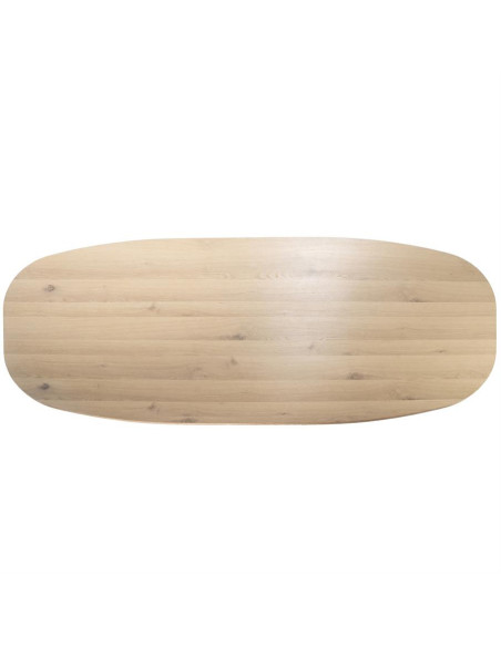 Grande table en chêne clair ovale Nola 250 ou 300 cm