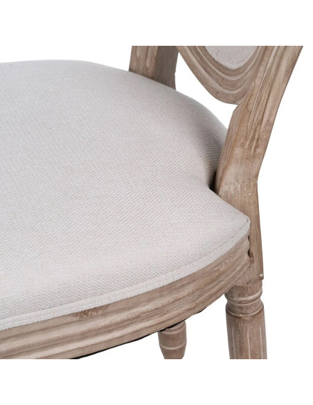 Chaise médaillon bouleau et tissu