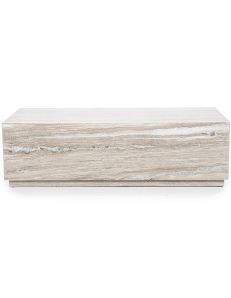 Table de salon rectangulaire en marbre Vince