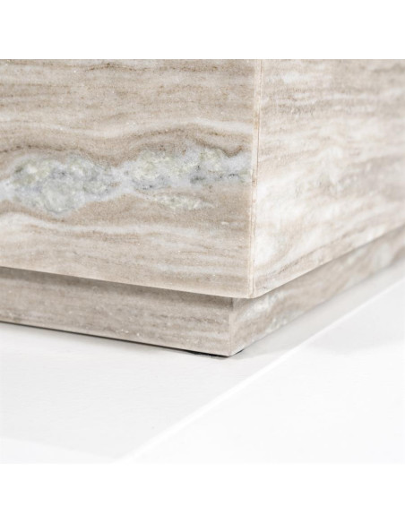 Table de salon rectangulaire en marbre Vince