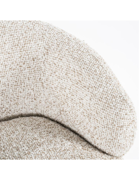 Fauteuil lounge boule en tissu Maeve