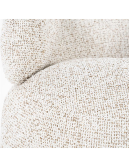 Fauteuil lounge boule en tissu Maeve