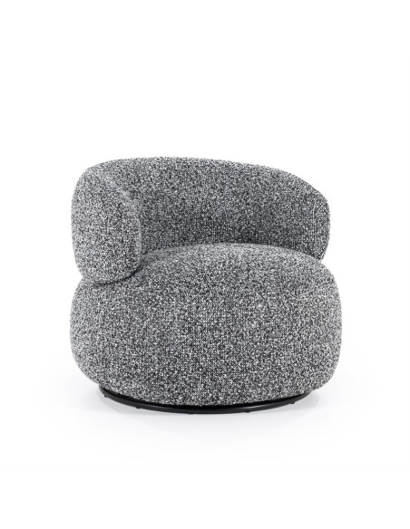 Fauteuil lounge boule en tissu Maeve