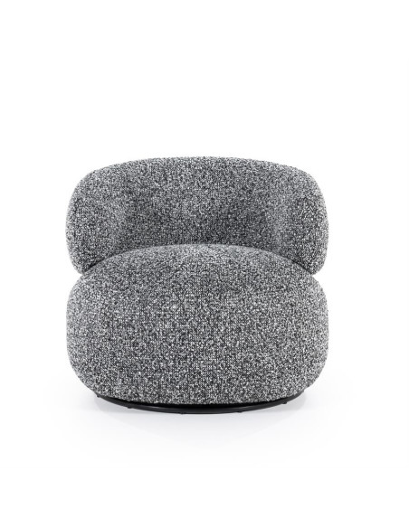 Fauteuil lounge boule en tissu Maeve