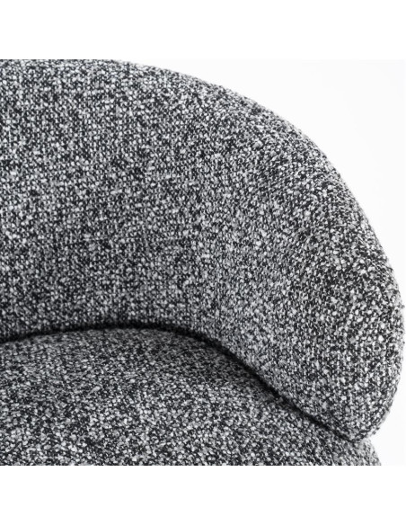 Fauteuil lounge boule en tissu Maeve