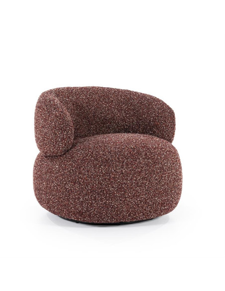 Fauteuil lounge boule en tissu Maeve
