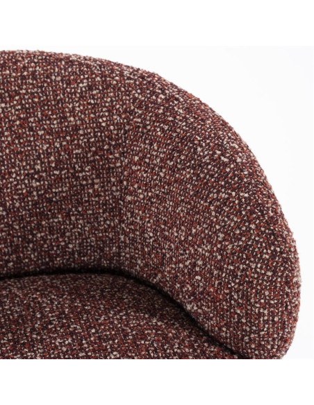 Fauteuil lounge boule en tissu Maeve