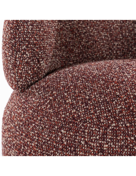 Fauteuil lounge boule en tissu Maeve