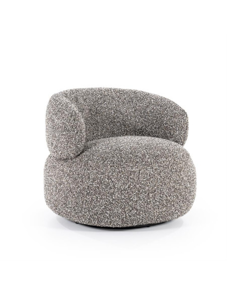 Fauteuil lounge boule en tissu Maeve