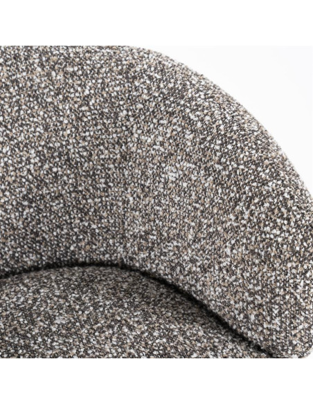 Fauteuil lounge boule en tissu Maeve