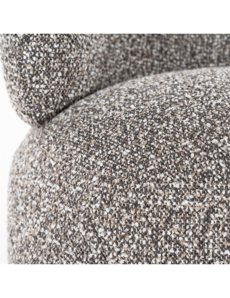Fauteuil lounge boule en tissu Maeve