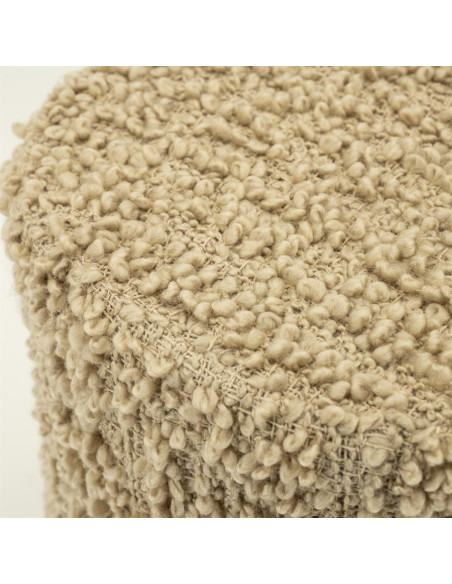 Pouf rond style moumoute Vista