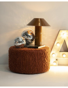 Pouf rond style moumoute Vista