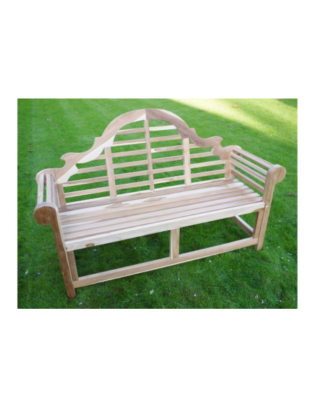 Banc de jardin en bois de teck brut Malboro 166 cm