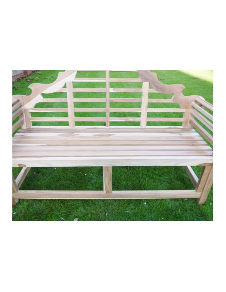 Banc de jardin en bois de teck brut Malboro 166 cm