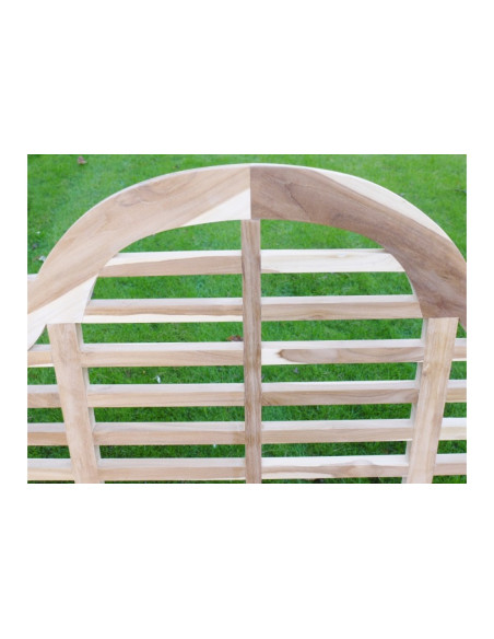 Banc de jardin en bois de teck brut Malboro 166 cm