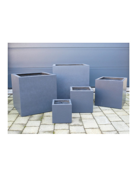 Lot de 5 jardinières carrées pour le jardin