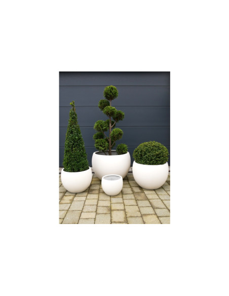 Lot de 4 vases ronds pour extérieur