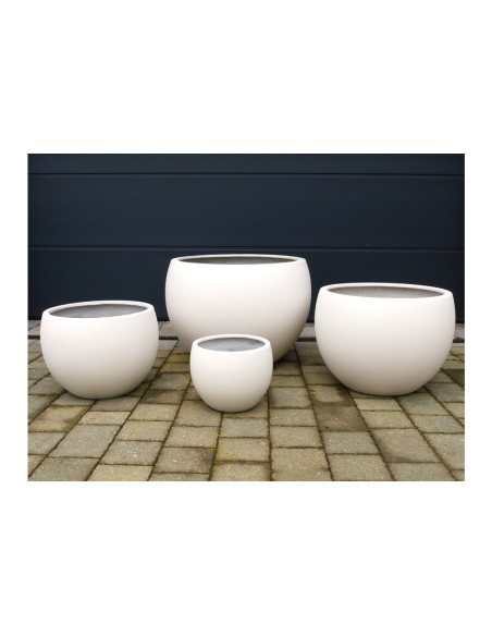 Lot de 4 vases ronds pour extérieur
