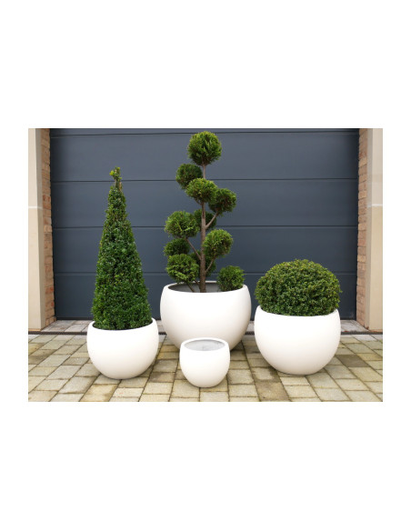 Lot de 4 vases ronds pour extérieur