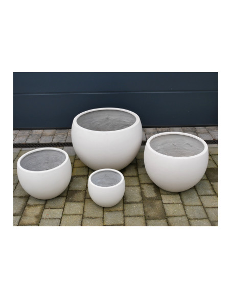 Lot de 4 vases ronds pour extérieur