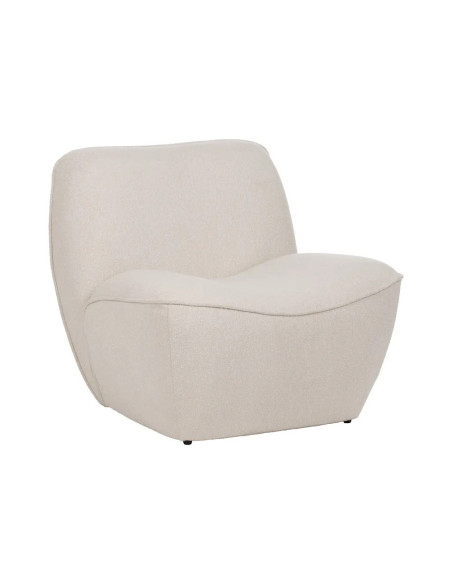 Fauteuil relax bas en tissu clair