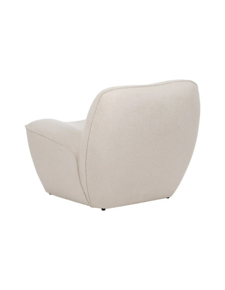 Fauteuil relax bas en tissu clair