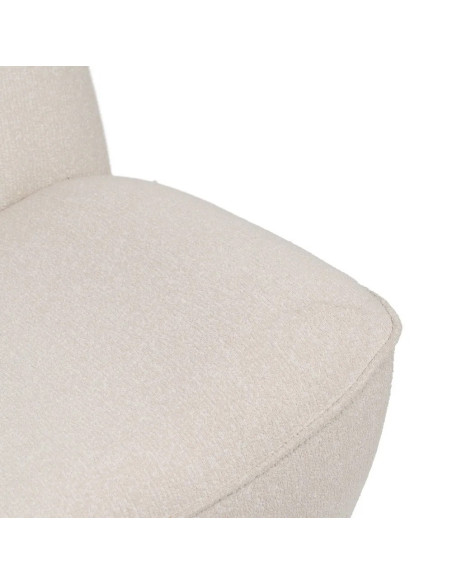 Fauteuil relax bas en tissu clair