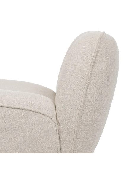Fauteuil relax bas en tissu clair