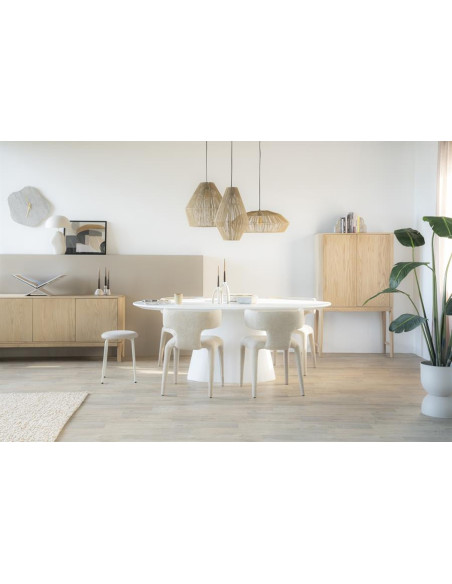 Grande table ovale en magnésium et fibre de verre Elin 250 cm