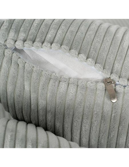 Canapé 3 places arrondi en tissu velours côtelé