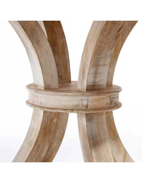 Table de repas ronde en bois de manguier