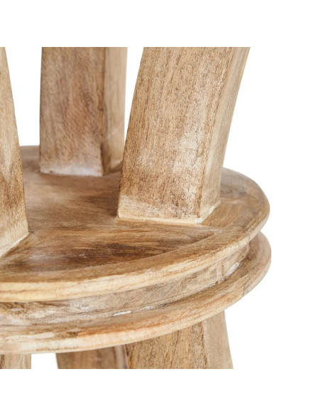 Table de repas ronde en bois de manguier