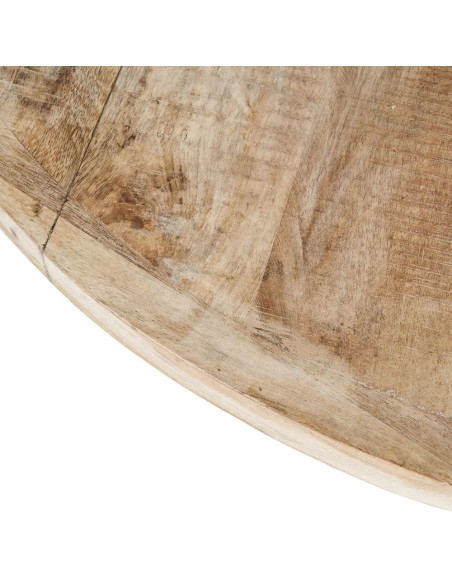 Table de repas ronde en bois de manguier