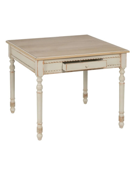 Table de cuisine carrée style charme