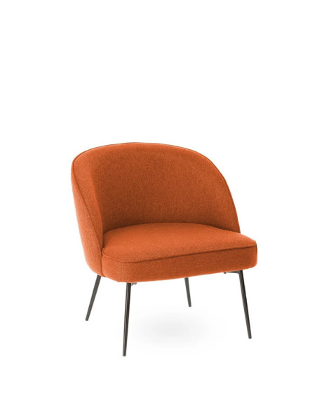 Fauteuil bas au dossier arrondi