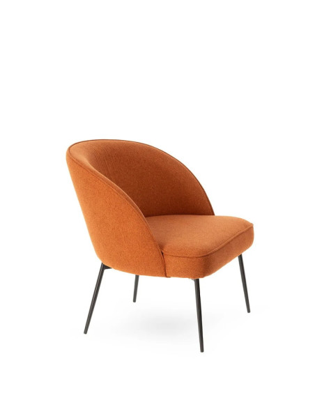 Fauteuil bas au dossier arrondi