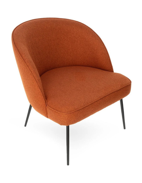 Fauteuil bas au dossier arrondi