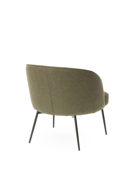 Fauteuil bas au dossier arrondi