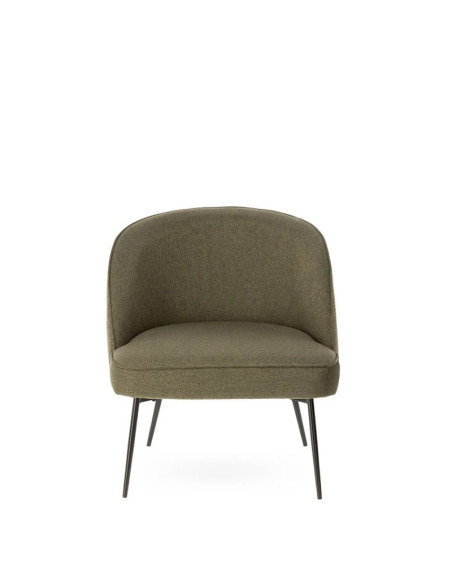 Fauteuil bas au dossier arrondi