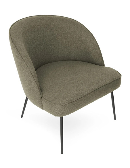 Fauteuil bas au dossier arrondi