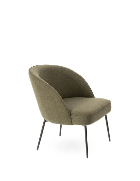 Fauteuil bas au dossier arrondi
