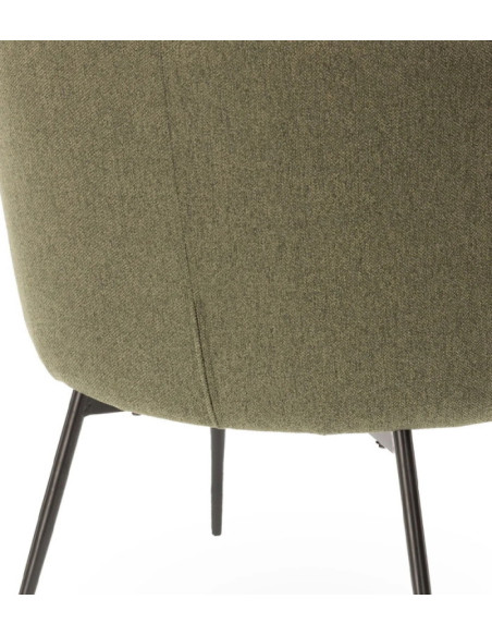 Fauteuil bas au dossier arrondi