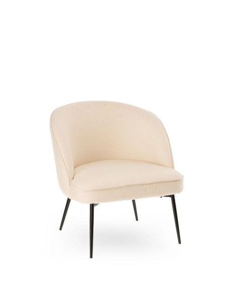 Fauteuil bas au dossier arrondi