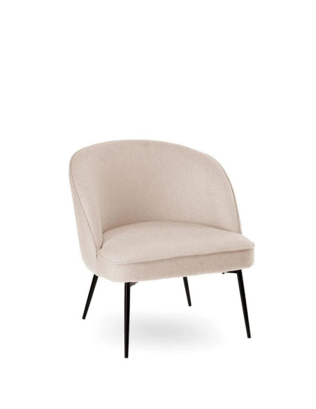 Fauteuil bas au dossier arrondi